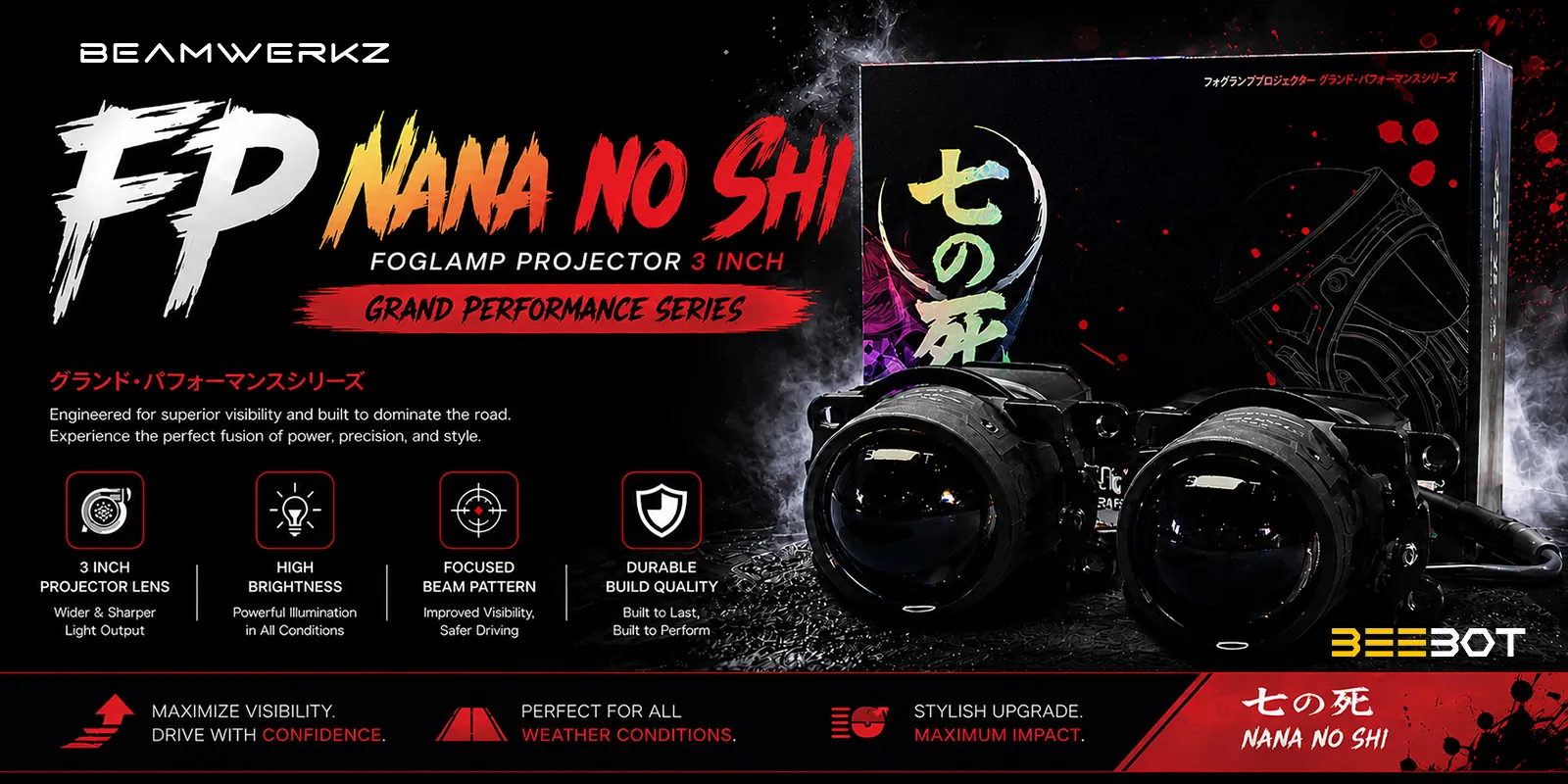 FP Nana No Shi foglamp projector 3 inch - Grand Performance Series